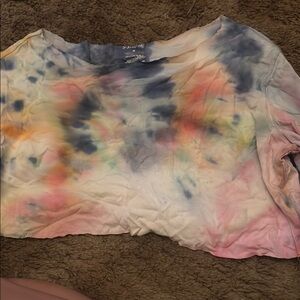 St. John's Bay Orange Pink Polo Crop Top